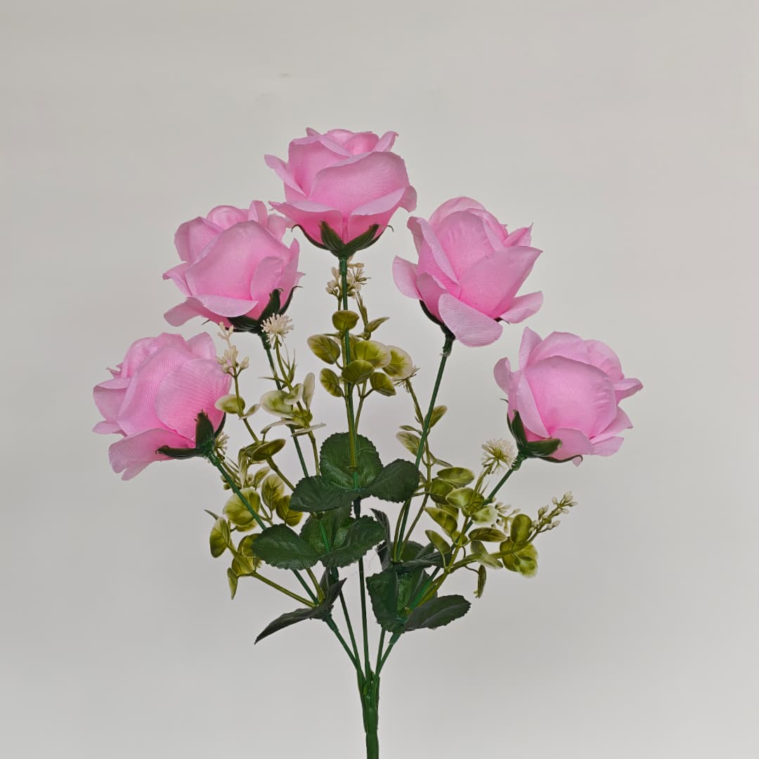 Semi Open Rose x 5 | Short Flowers