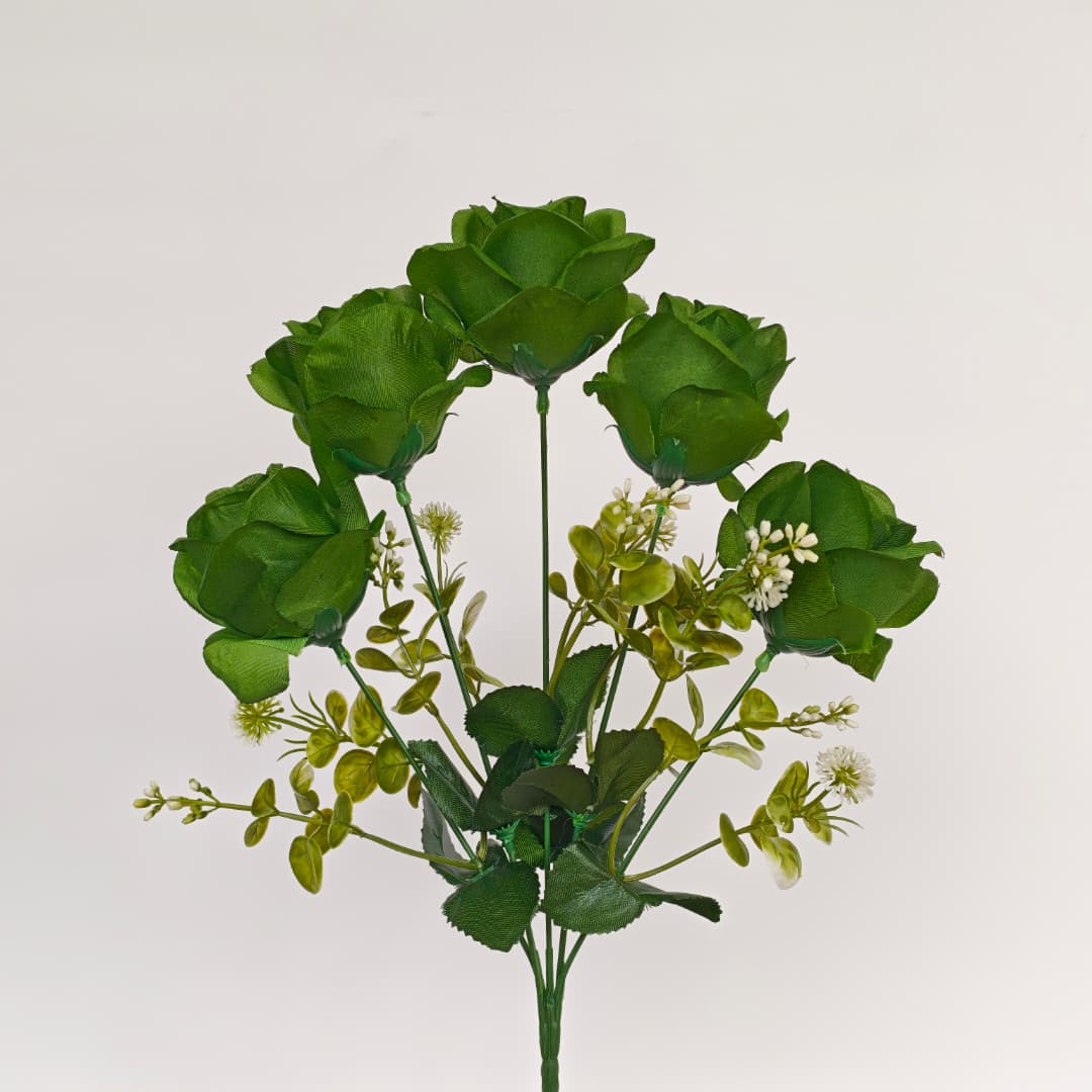 Semi Open Rose x 5 | Short Flowers