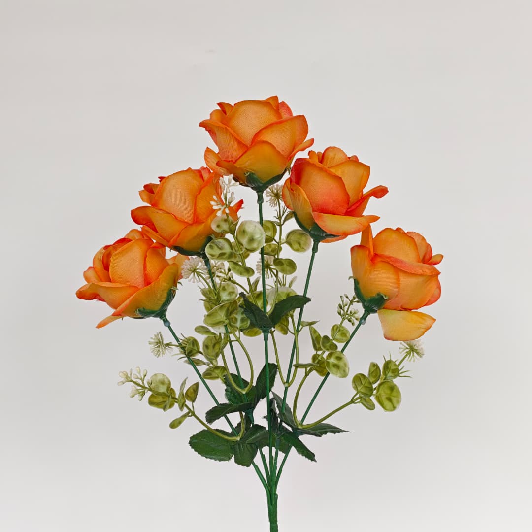 Semi Open Rose x 5 | Short Flowers