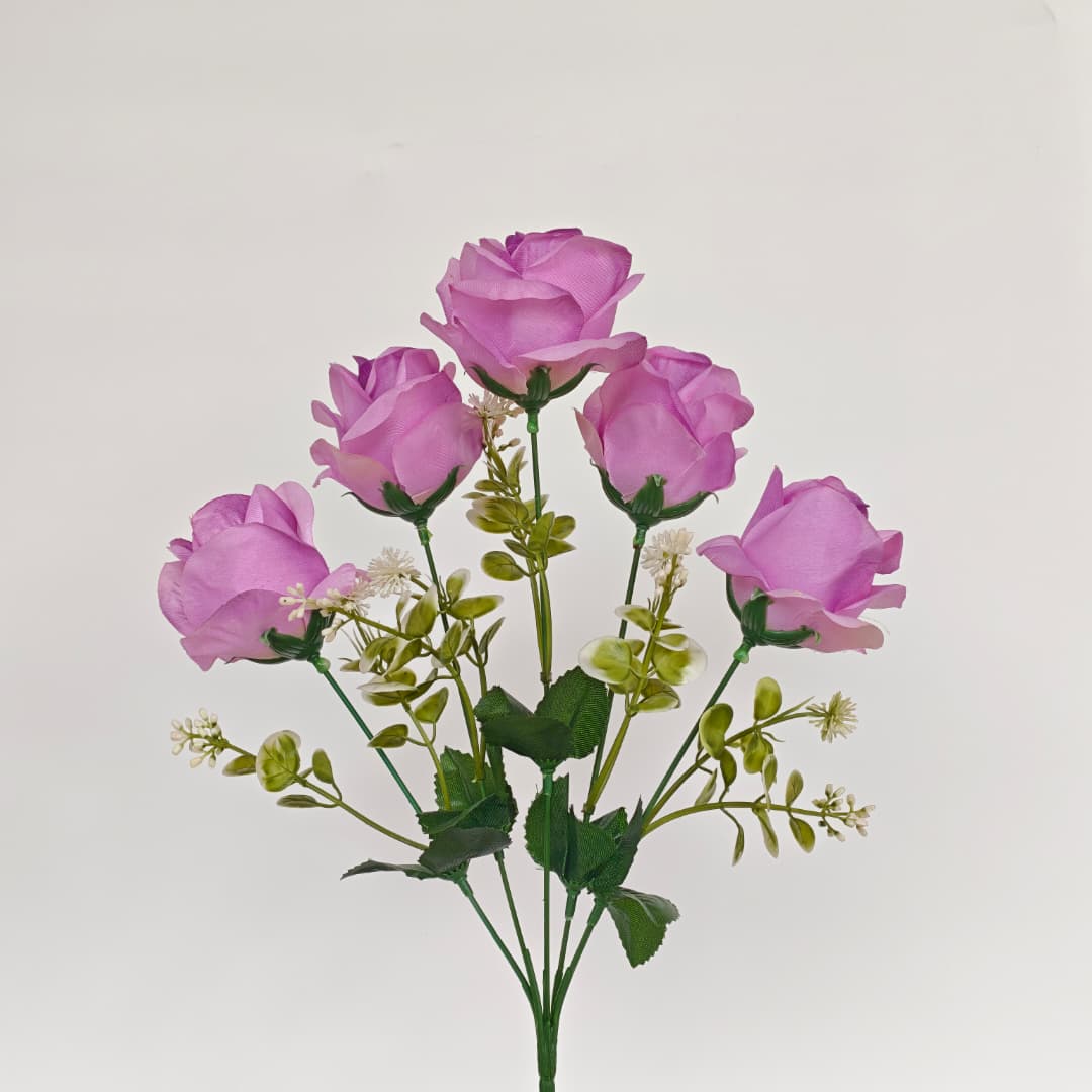 Semi Open Rose x 5 | Short Flowers