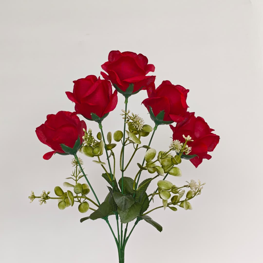 Semi Open Rose x 5 | Short Flowers