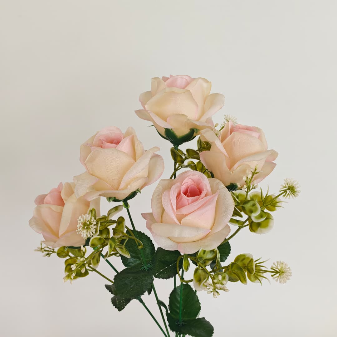 Semi Open Rose x 5 | Short Flowers