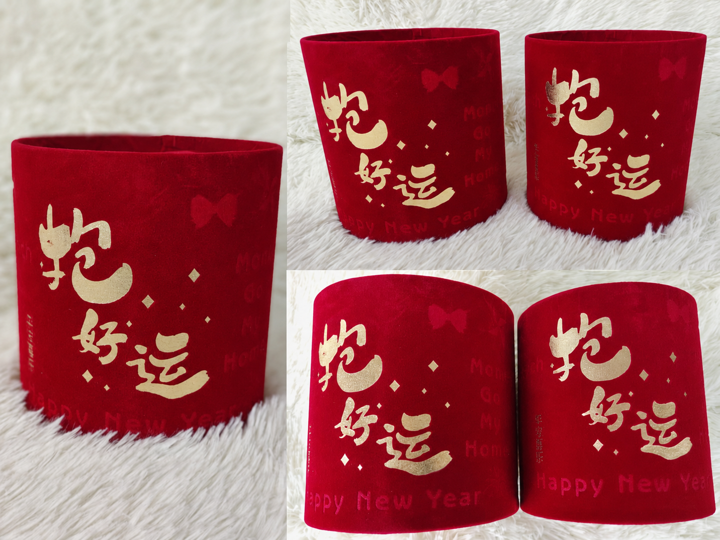 Floral Box Round 2Pcs (B+S)-Red | Gift & Plush