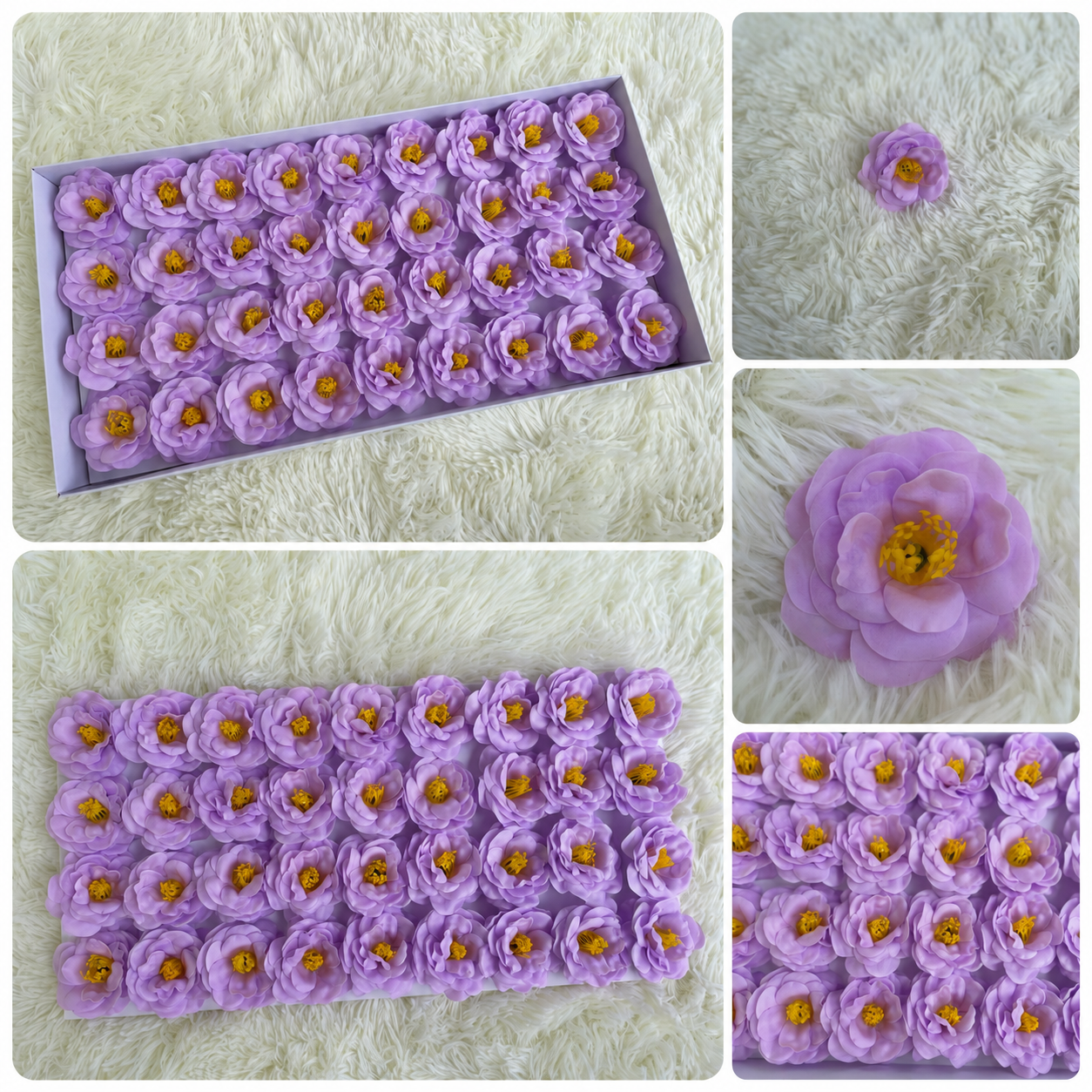 Camellia Soap Flower (36Pcs)-Light Purple | Soap Flowers