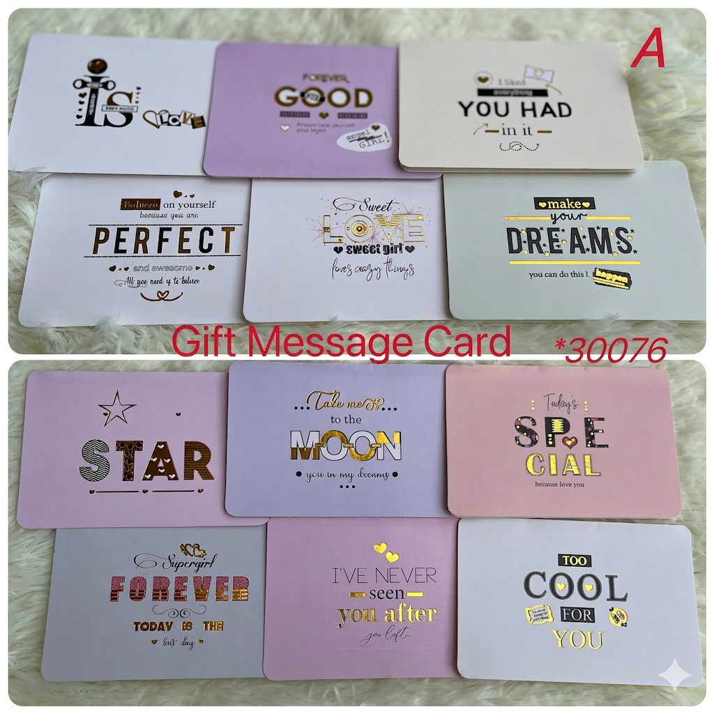 Gift Message Card (Rectangle-shaped) 12 Designsx7Pcs 吊卡 方形 | Decorative Accessories