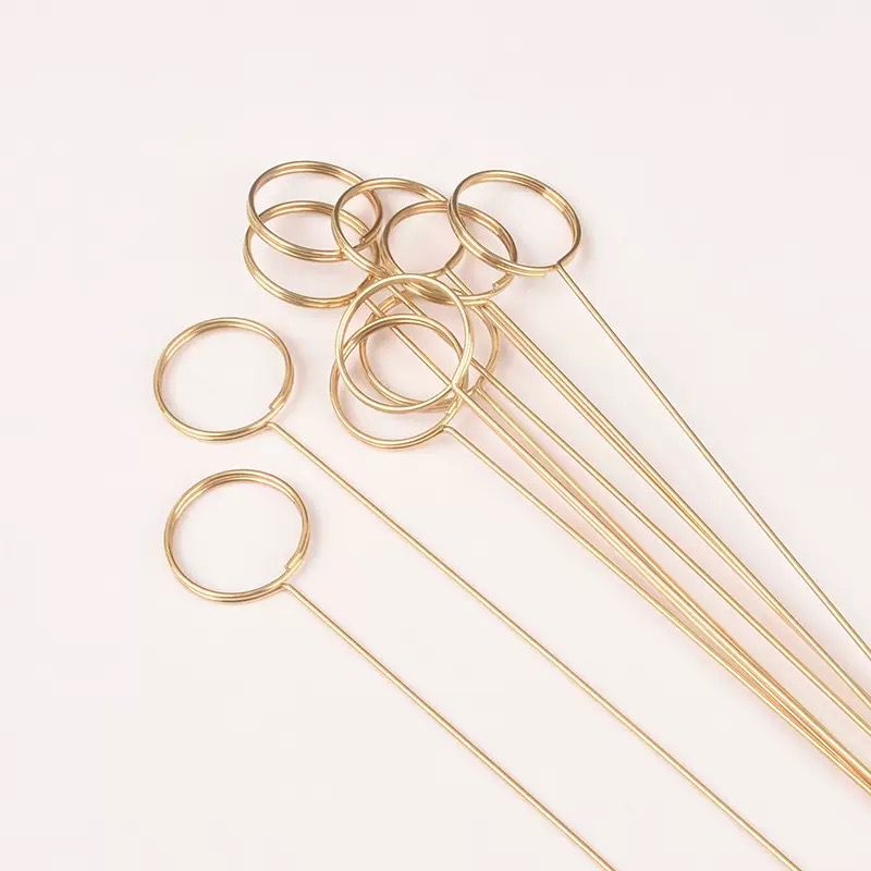 Metal Gift Card Clip (Round-shaped) 10Pcs 金属鲜花卡片夹 圆型-Gold | Decor & Handcraft