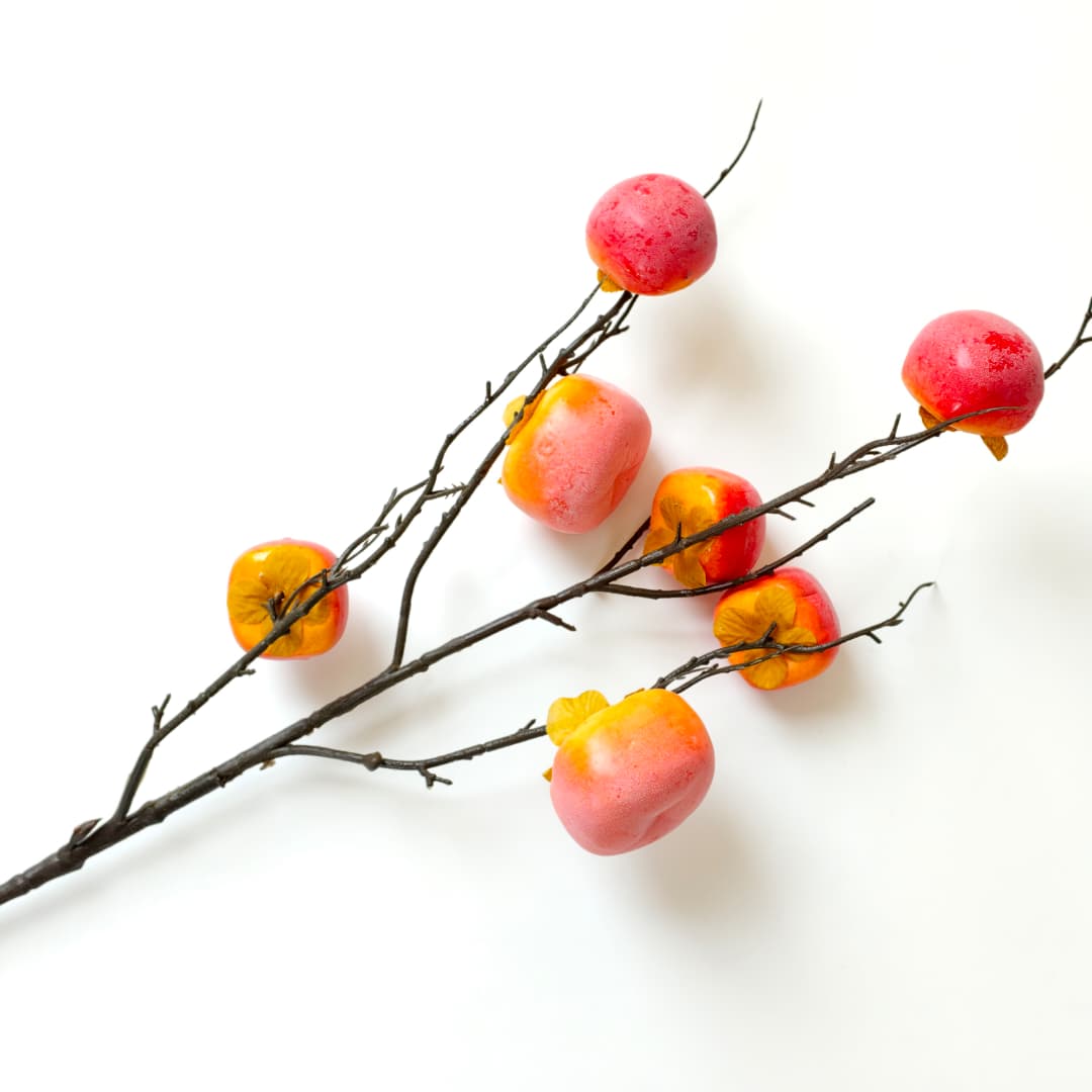  7 Heads Persimmons (95cm)-Orange | Tall Flowers