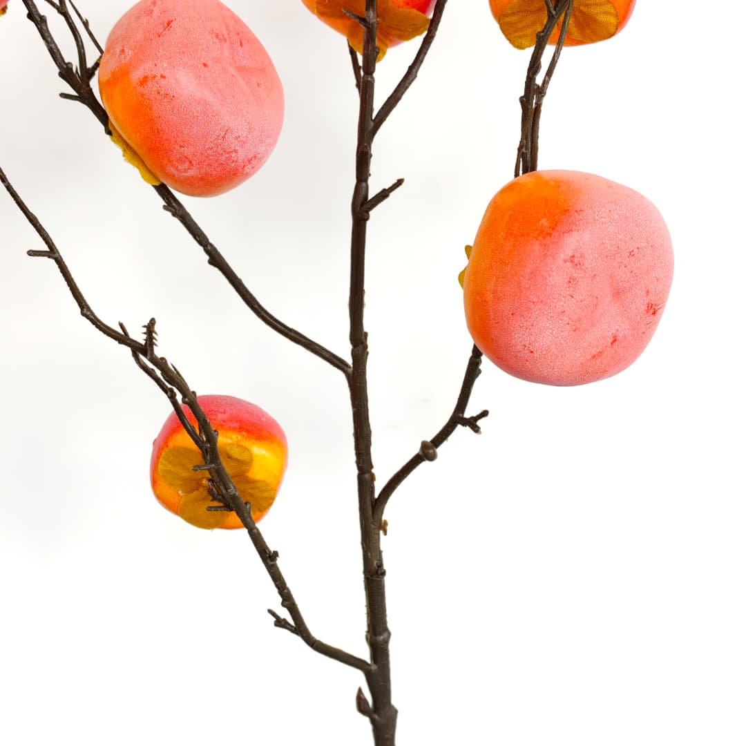  7 Heads Persimmons (95cm)-Orange | Tall Flowers
