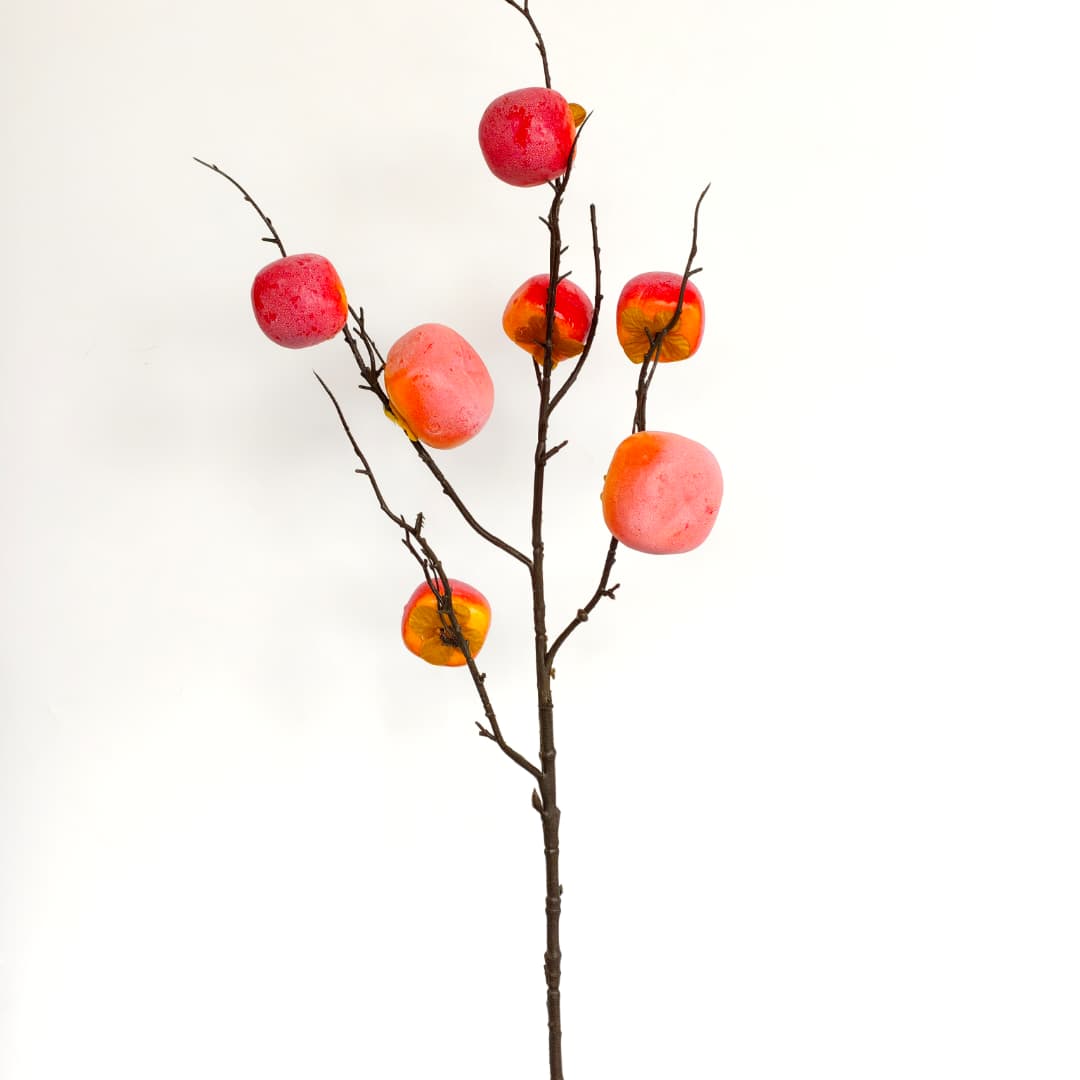  7 Heads Persimmons (95cm)-Orange | Tall Flowers