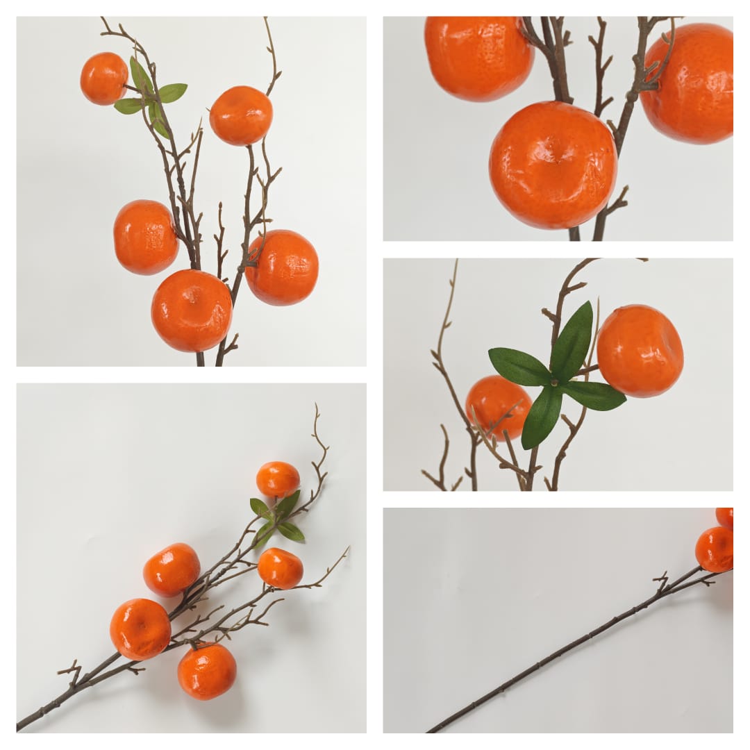 Mandarin Orange x 5 (80cmH) 橘子-Orange | Tall Flowers