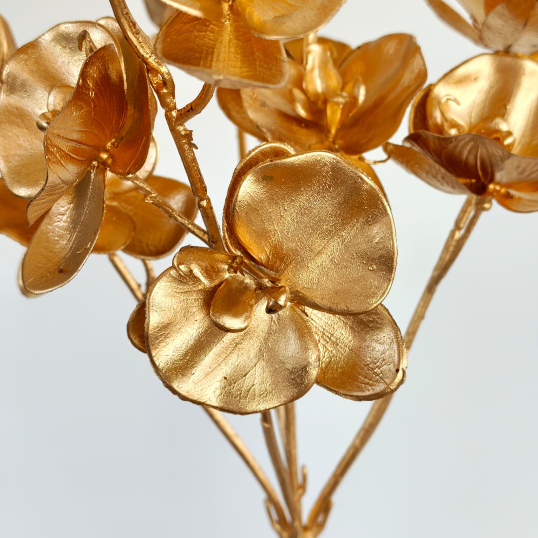 Butterfly Orchid Spray x 5-Gold | Short Flowers