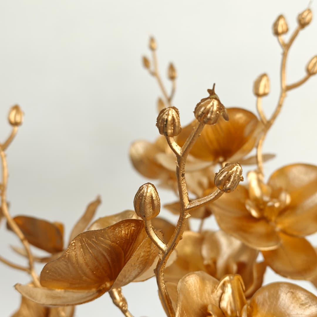 Butterfly Orchid Spray x 5-Gold | Short Flowers