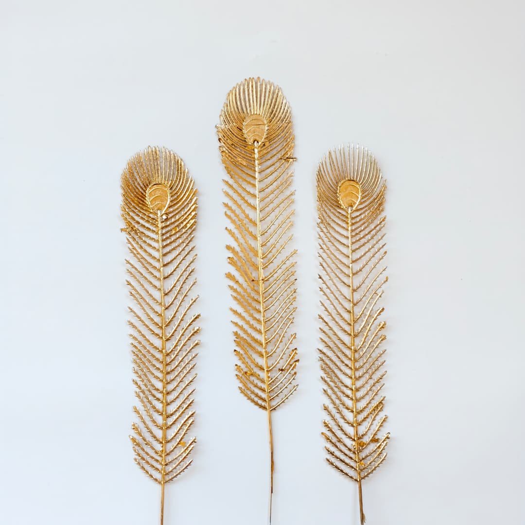 Single Phoenix Tail 12Pcs (46cm) 凤尾 金色-Gold | Fillers