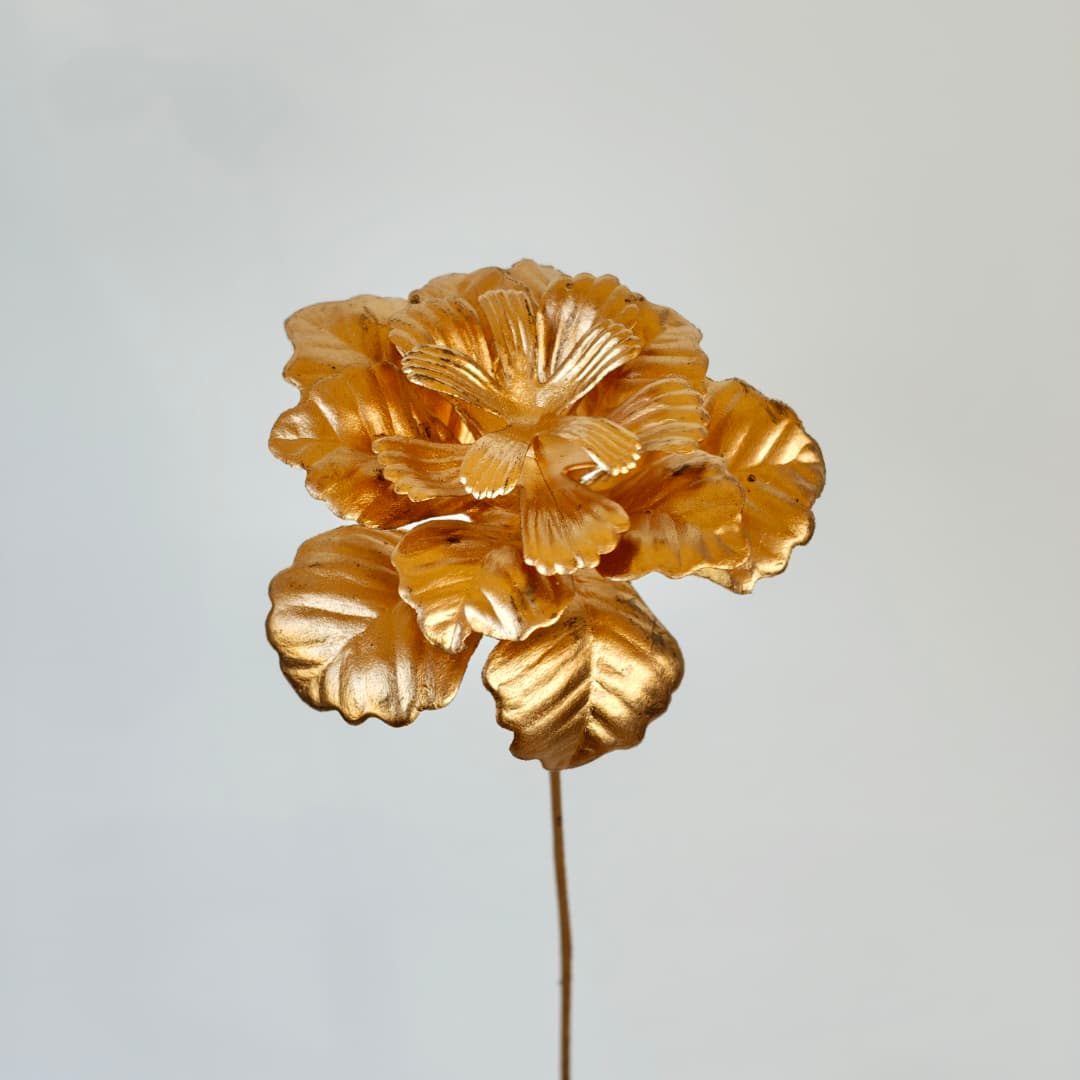 Single Peony 38cm-Gold | Flowers & Greenery