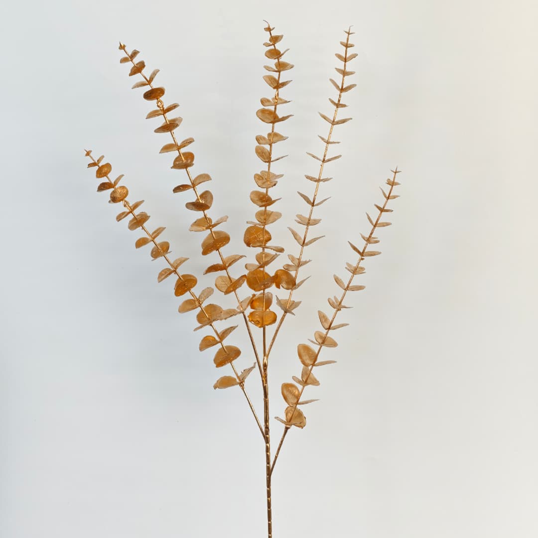 Eucalyptus 5 Heads (84cm) 尤加利/金钱叶-Gold | Fillers