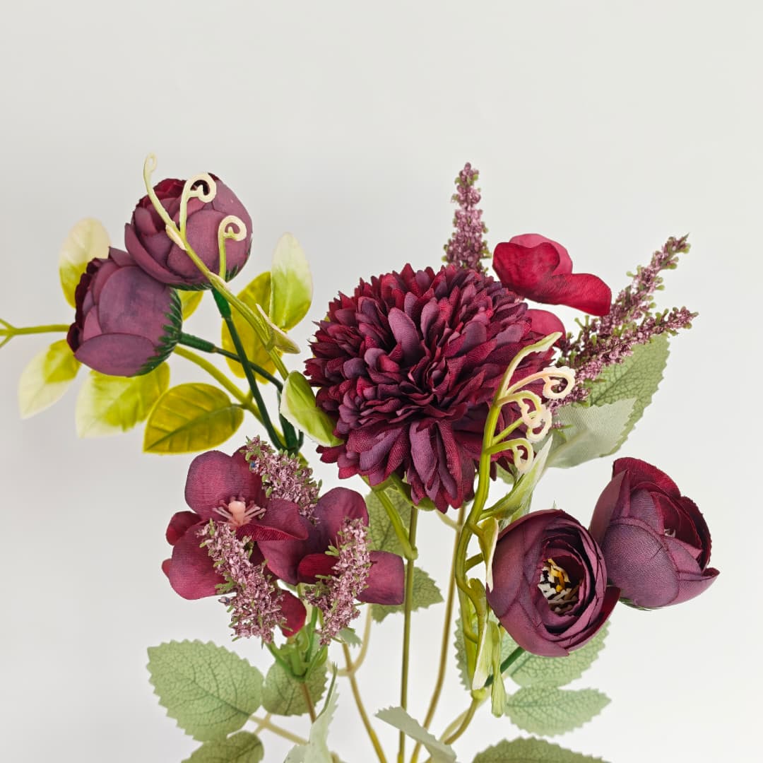 Tea Rose Mix Hand-Tied Bouquet x 5 (28cm) | Short Flowers