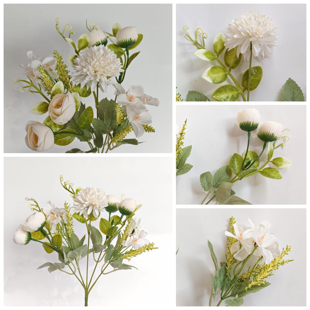Tea Rose Mix Hand-Tied Bouquet x 5 (28cm) | Short Flowers