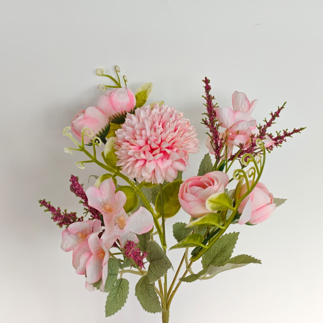 Tea Rose Mix Hand-Tied Bouquet x 5 (28cm) | Short Flowers