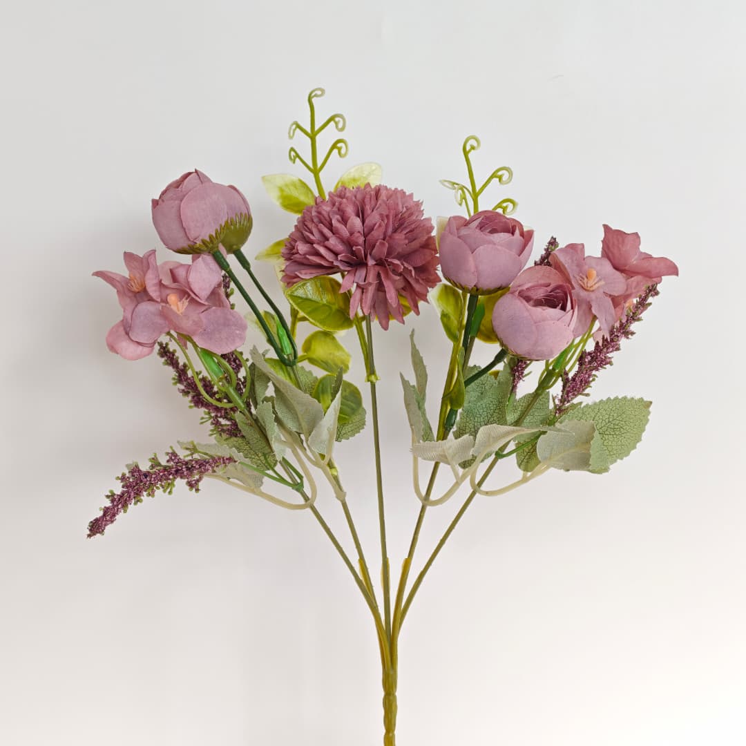 Tea Rose Mix Hand-Tied Bouquet x 5 (28cm) | Short Flowers