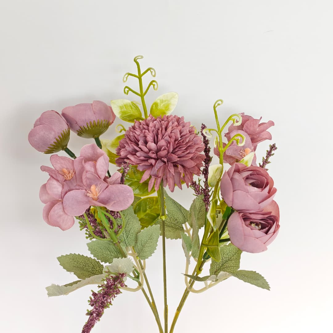 Tea Rose Mix Hand-Tied Bouquet x 5 (28cm) | Short Flowers
