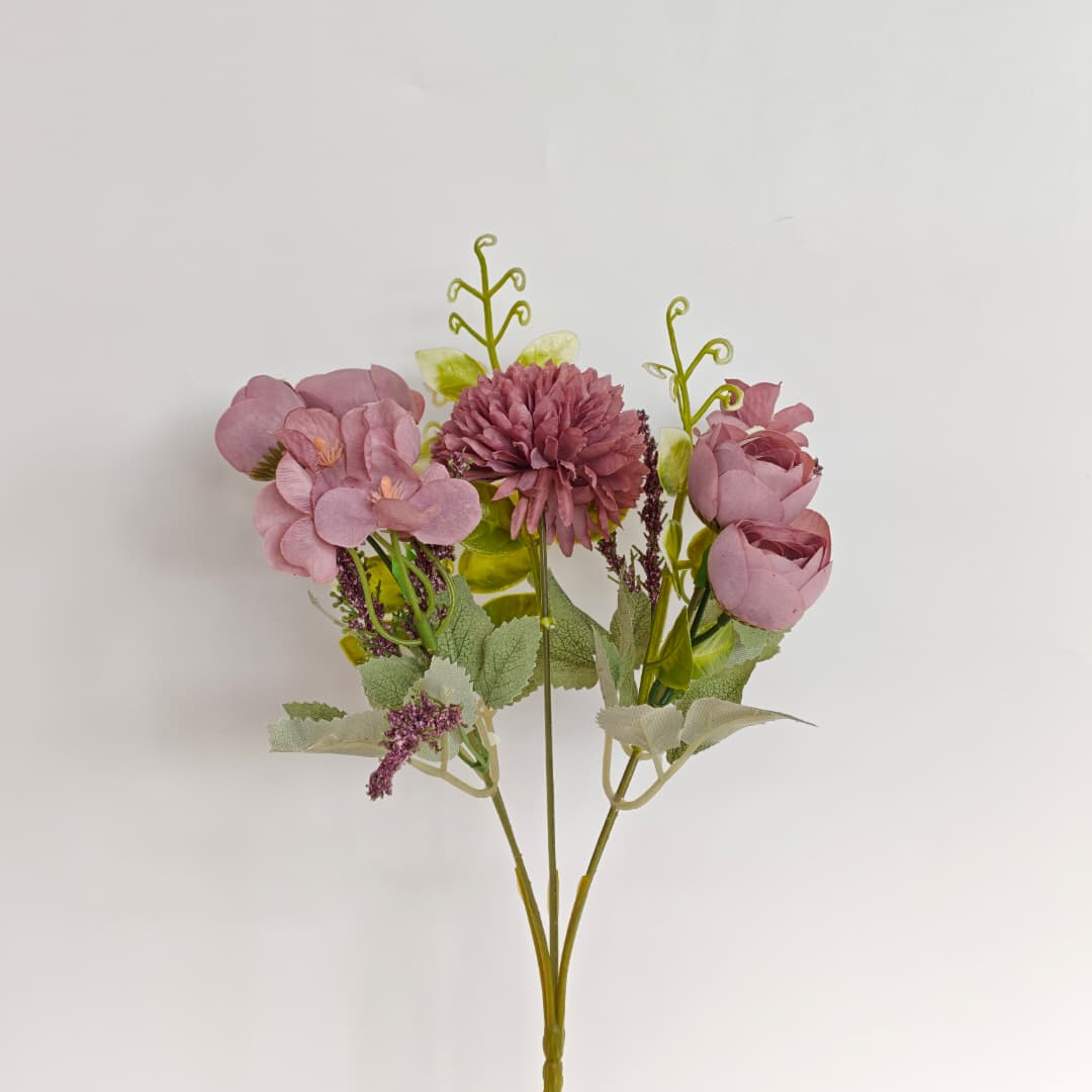 Tea Rose Mix Hand-Tied Bouquet x 5 (28cm) | Short Flowers