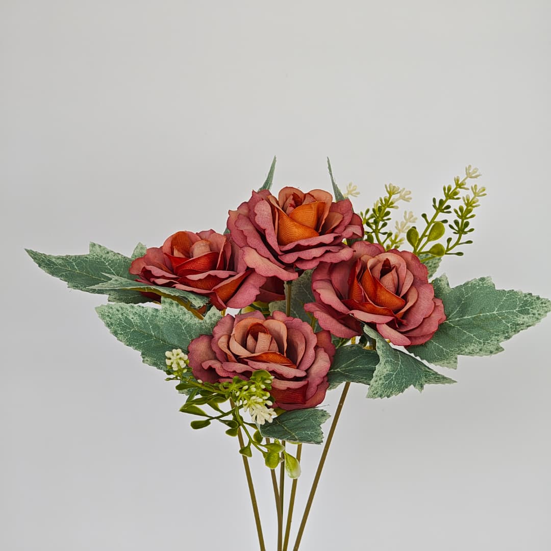 Dry Rose x 5 (L30cm) | Short Flowers