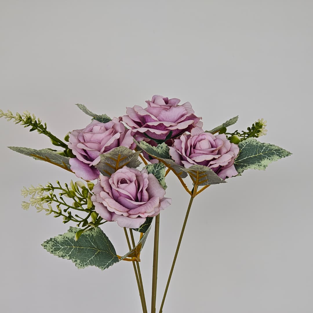 Dry Rose x 5 (L30cm) | Short Flowers
