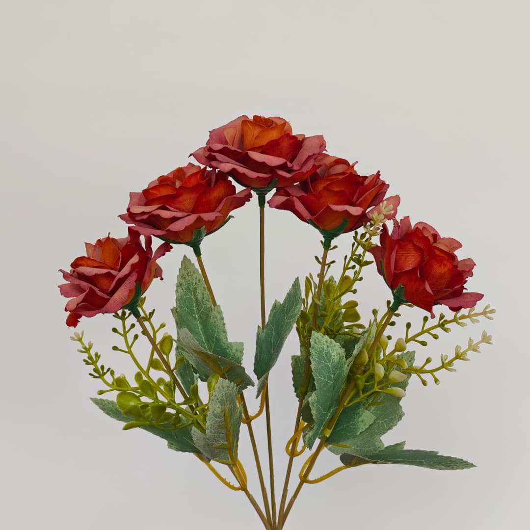 Dry Rose x 5 (L30cm) | Short Flowers