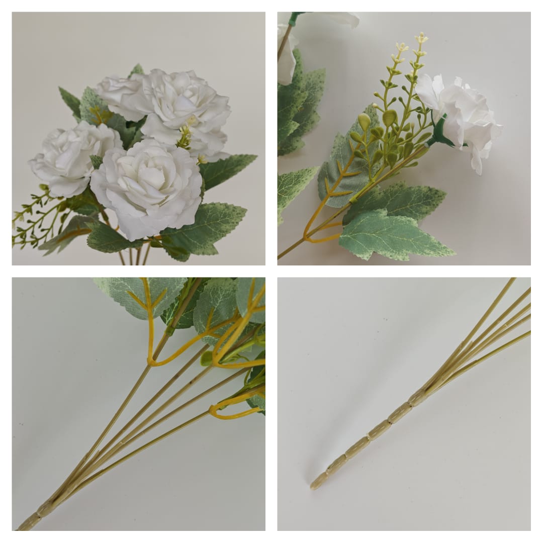 Dry Rose x 5 (L30cm) | Short Flowers