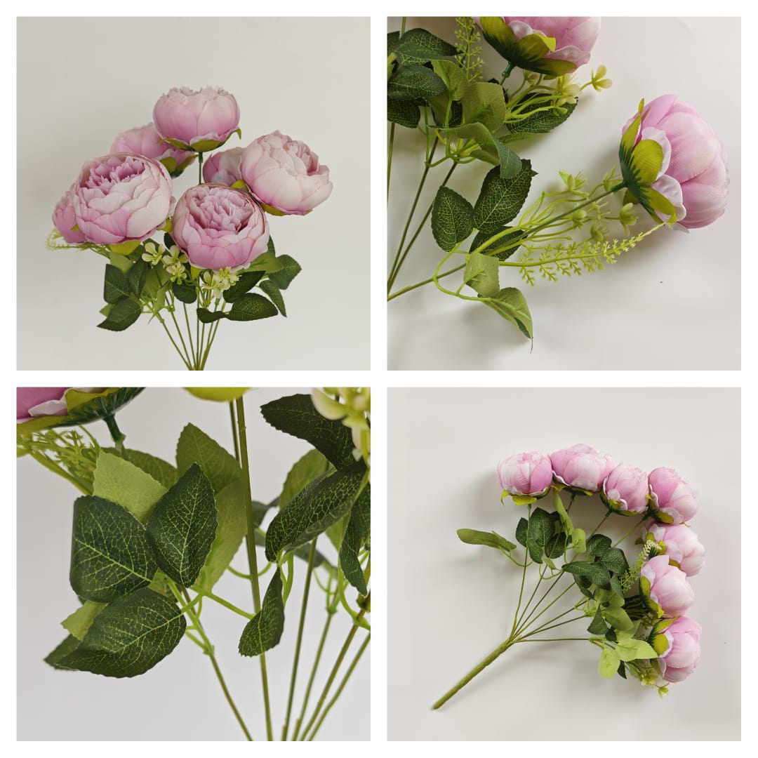 7 Heads Core Spinning Peony (42cm) | Short Flowers