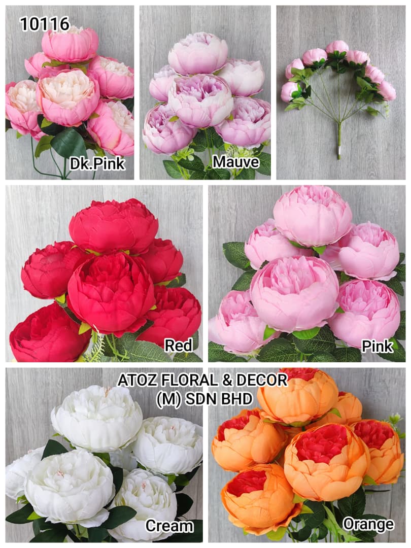 7 Heads Core Spinning Peony (42cm) | Short Flowers